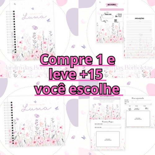 Arquivo Digital Caderneta Jardim das Borboletas #7038