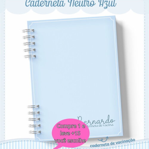 Arquivo Digital Caderneta Neutro Azul #5370