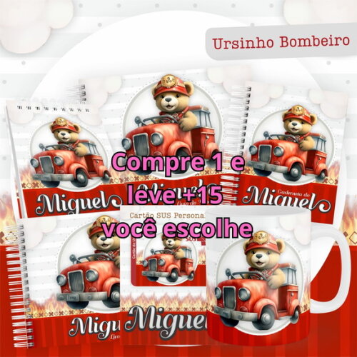Arquivo Digital Caderneta Ursinho Bombeiro #4397