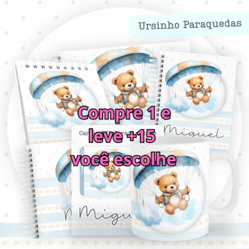 Arquivo Digital Caderneta Ursinho Paraquedas #5681