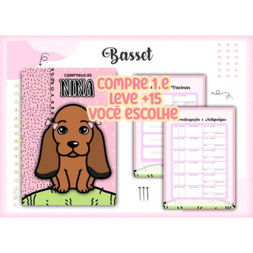 Arquivo Digital Caderneta Vacina Pet Basset #1358
