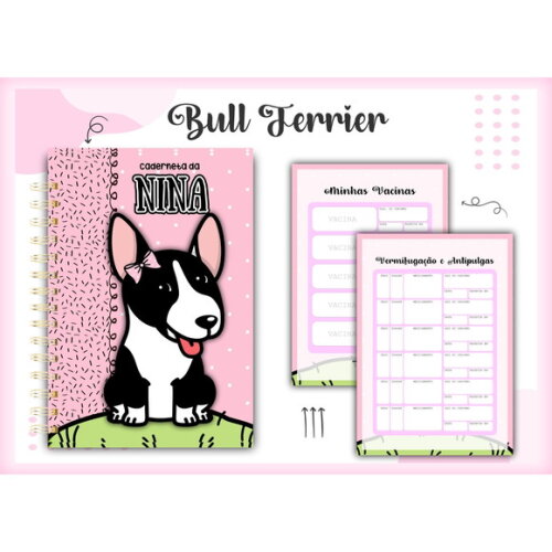 Arquivo Digital Caderneta Vacina Pet Bull Terrier #1363