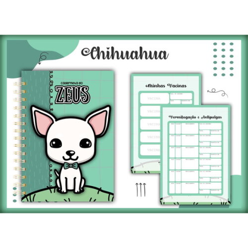 Arquivo Digital Caderneta Vacina Pet Chihuahua #1365