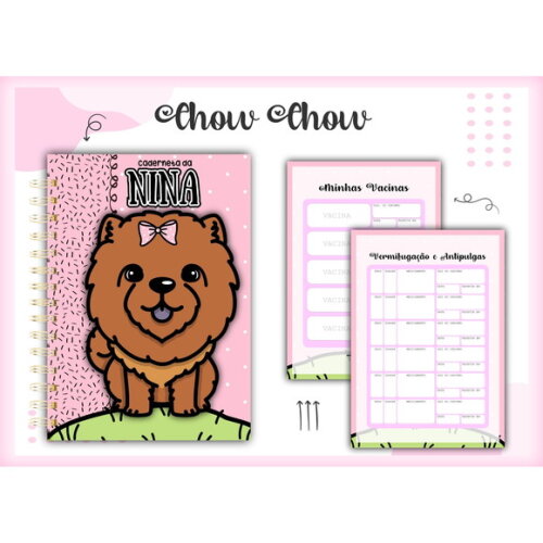 Arquivo Digital Caderneta Vacina Pet Chow Chow #1366