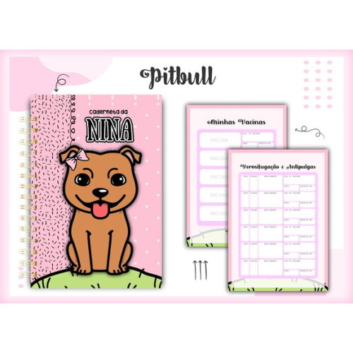 Arquivo Digital Caderneta Vacina Pet Pitbull #1393