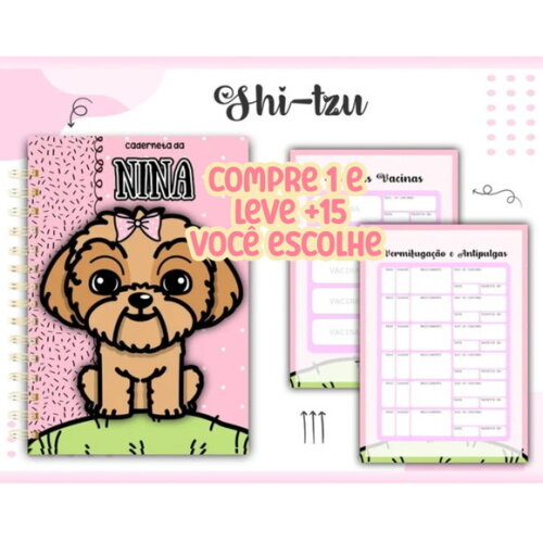 Arquivo Digital Caderneta Vacina Pet Shihtzu #1354