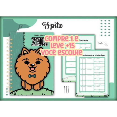 Arquivo Digital Caderneta Vacina Pet Spitz #1423