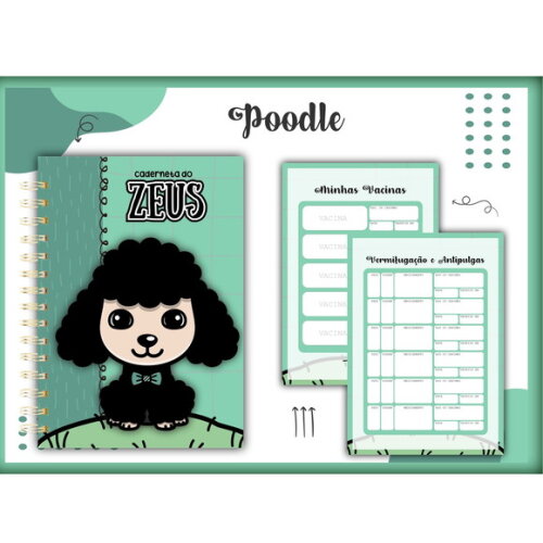 Arquivo Digital Caderneta Vacina Poodle #1397