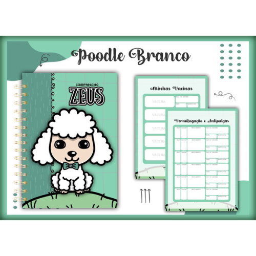 Arquivo Digital Caderneta Vacina Poodle Menino #1394