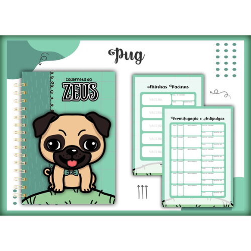 Arquivo Digital Caderneta Vacina Pug #1399