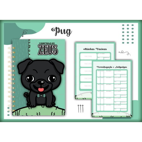 Arquivo Digital Caderneta Vacina Pug #1425