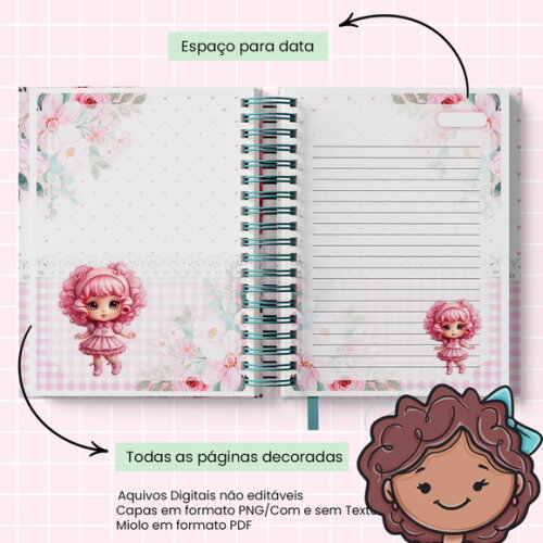 Arquivo Digital Caderno Boneca #2857
