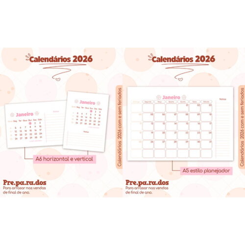 Arquivo Digital Calendário 2026 #7331