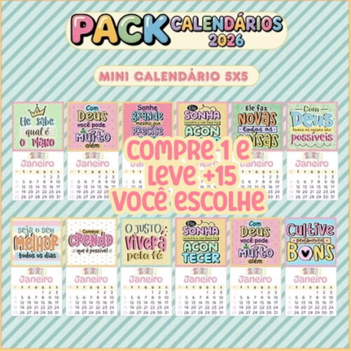 Arquivo Digital Calendário 2026 #7463