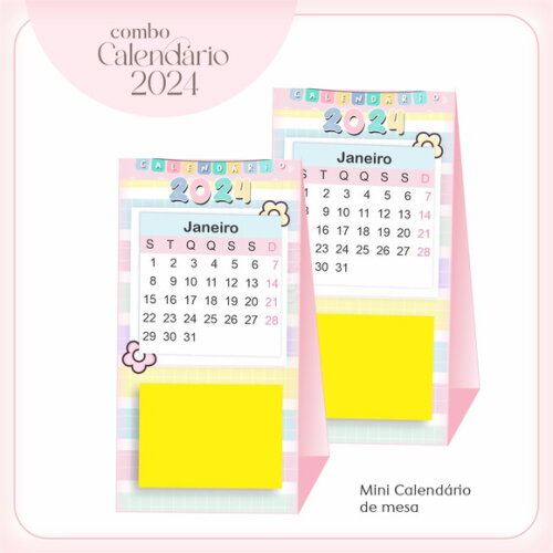 Arquivo Digital Calendário Candy 2024 #3519