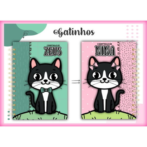 Arquivo Digital Capa Caderneta Vacinação Pet Gatinho #1379