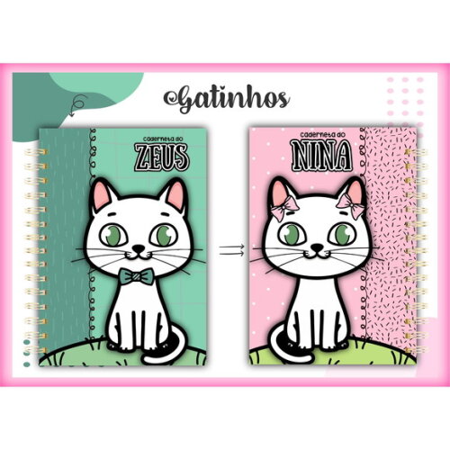 Arquivo Digital Capa Caderneta Vacinação Pet Gatinho #1380