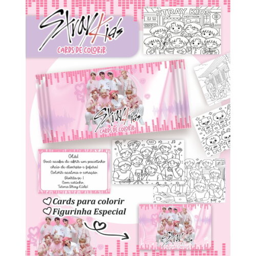 Arquivo Digital Card de Colorir Stray Kids #6784