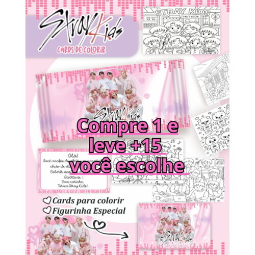 Arquivo Digital Card de Colorir Stray Kids #6784