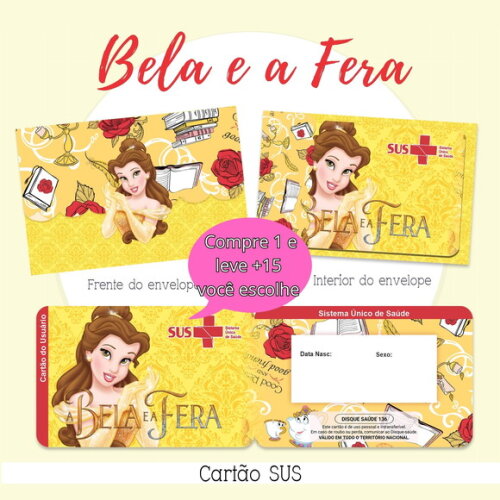 Arquivo Digital Cartão Sus a Bela e a Fera #2116