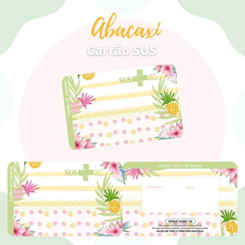 Arquivo Digital Cartão Sus Abacaxi #1874