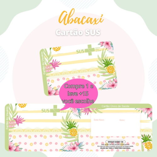 Arquivo Digital Cartão Sus Abacaxi #1874