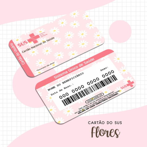 Arquivo Digital Cartão Sus Adulto Flores #1626