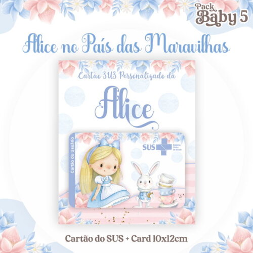 Arquivo Digital Cartão Sus Alice no País das Maravilha #2226