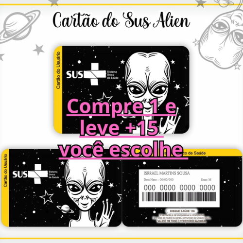 Arquivo Digital Cartão Sus Alien #5280