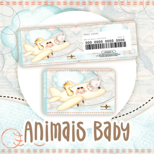 Arquivo Digital Cartão Sus Animais Baby #2801