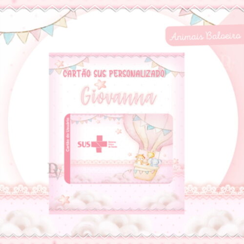 Arquivo Digital Cartão Sus Animais Baloeiro Rosa #2512