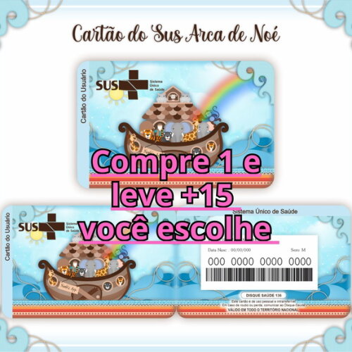 Arquivo Digital Cartão Sus Arca de Noé #340