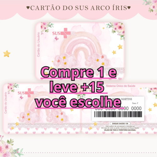 Arquivo Digital Cartão Sus Arco-íris #1769