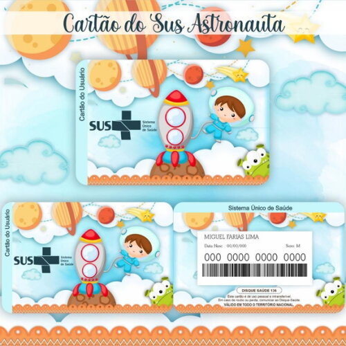 Arquivo Digital Cartão Sus Astronauta #343