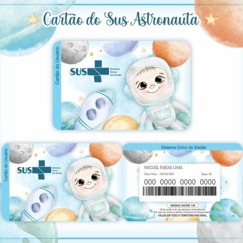 Arquivo Digital Cartão Sus Astronauta #342