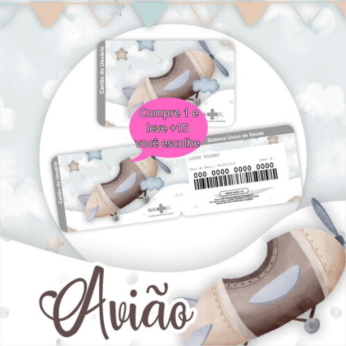 Arquivo Digital Cartão Sus Avião #5307