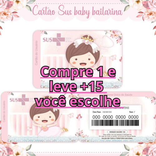 Arquivo Digital Cartão Sus Bailarina #1771