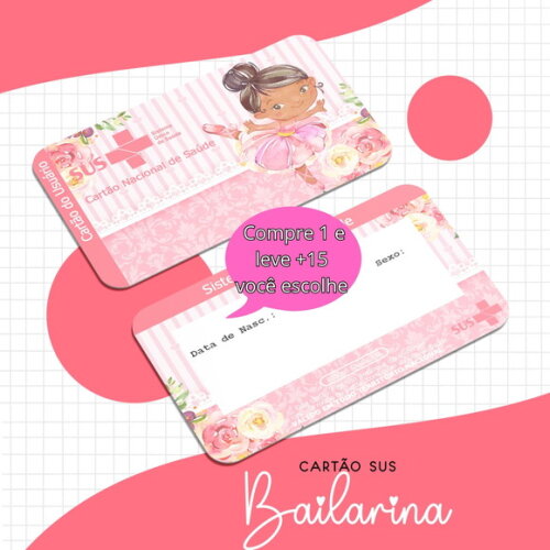 Arquivo Digital Cartão Sus Bailarina #1643
