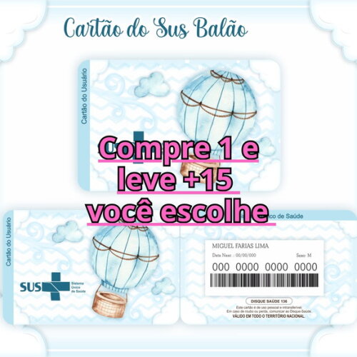 Arquivo Digital Cartão Sus Balão #604