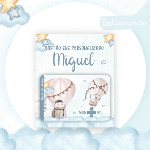 Arquivo Digital Cartão Sus Balão Menino #2456