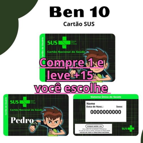Arquivo Digital Cartão Sus Ben 10 #3059