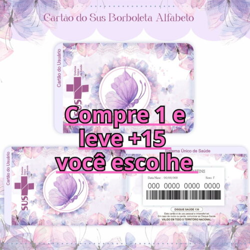 Arquivo Digital Cartão Sus Borboletas #1619