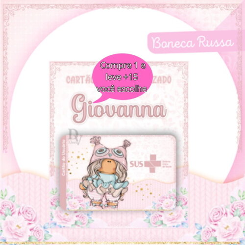 Arquivo Digital Cartão Sus Boneca Russa #2510