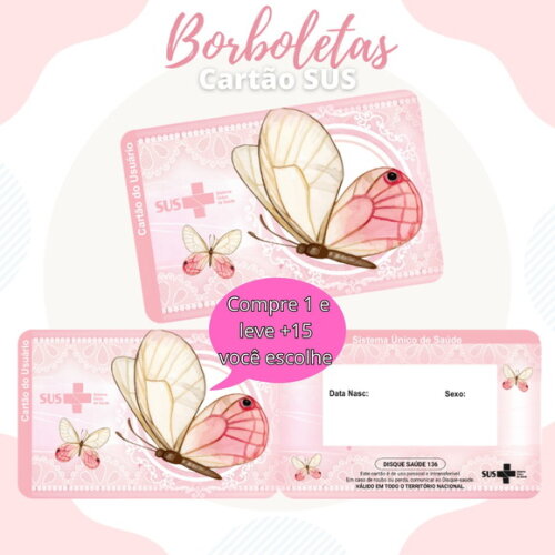 Arquivo Digital Cartão Sus Borboletas #564