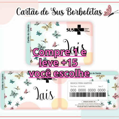 Arquivo Digital Cartão Sus Borboletas #5285
