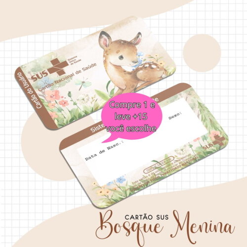 Arquivo Digital Cartão Sus Bosque Menina #1652
