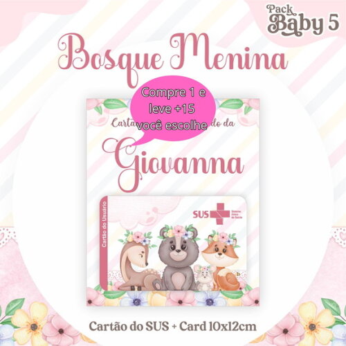 Arquivo Digital Cartão Sus Bosque Menina #2223
