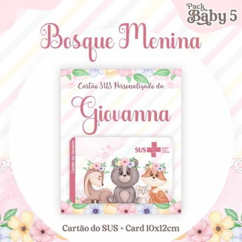 Arquivo Digital Cartão Sus Bosque Menina #2223