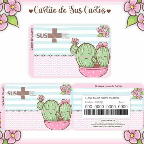 Arquivo Digital Cartão Sus Cactos #614