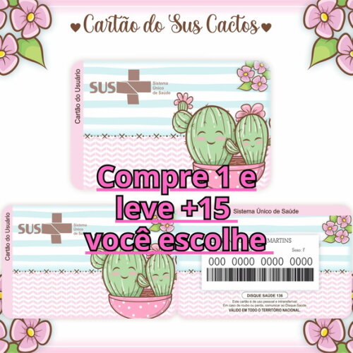 Arquivo Digital Cartão Sus Cactos #614